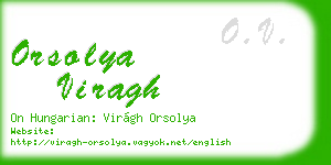 orsolya viragh business card
